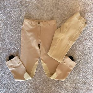GIRLS riding breeches (horseback riding pants) TWO Pairs! Sz L & sz 14